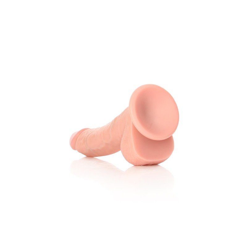 Silikonowe żylaste cieliste dildo przyssawka 23 cm